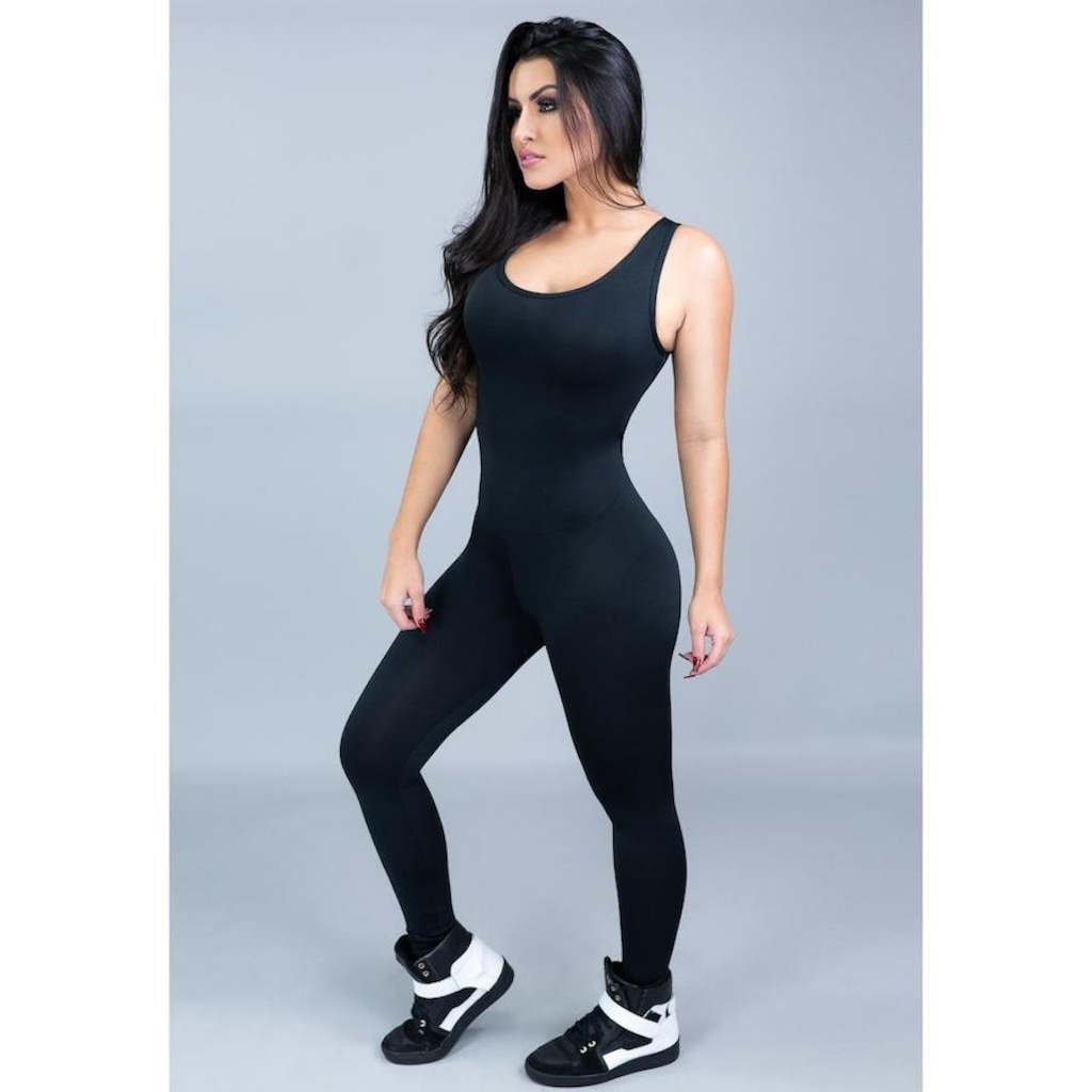 Imagem 3 do produto Macacão Fitness MVB Modas Longo Suplex - Feminino