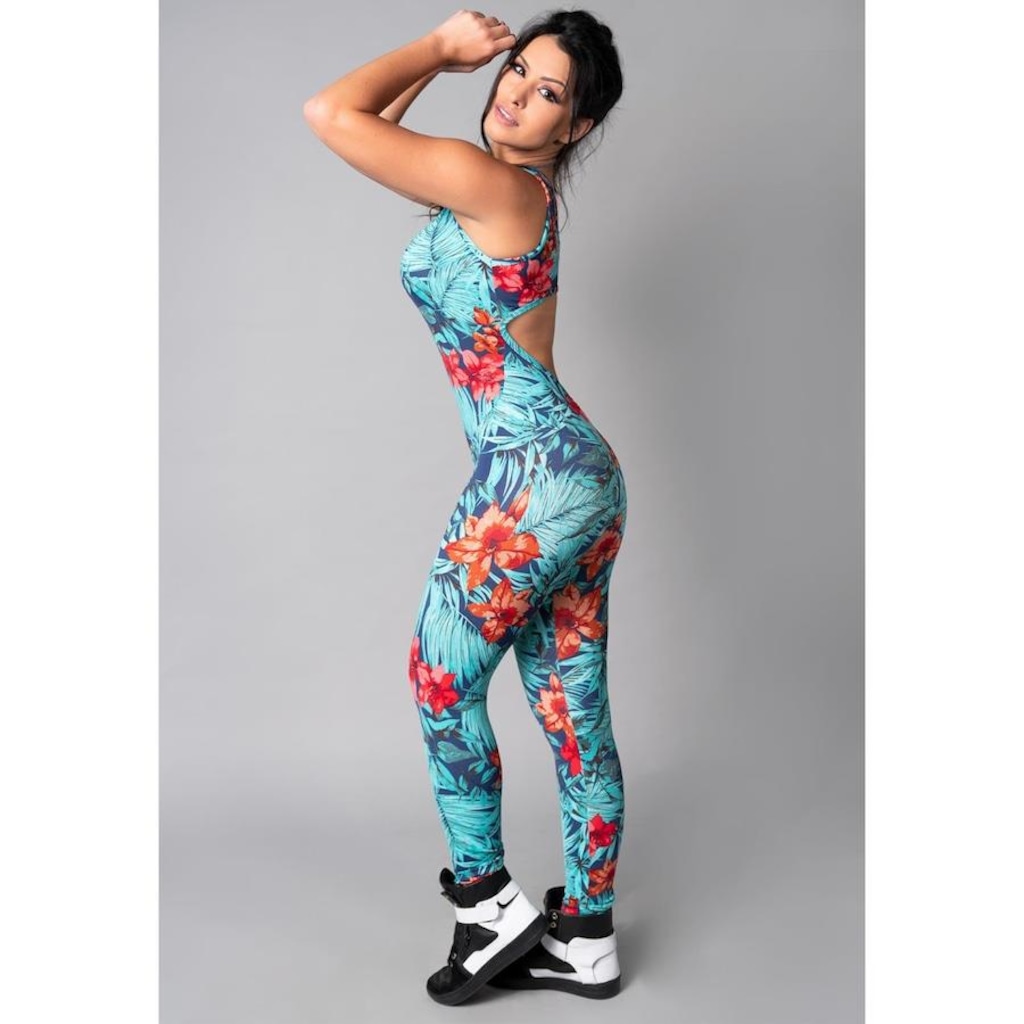 Imagem 3 do produto Macacão Fitness MVB Modas Longo Suplex - Feminino