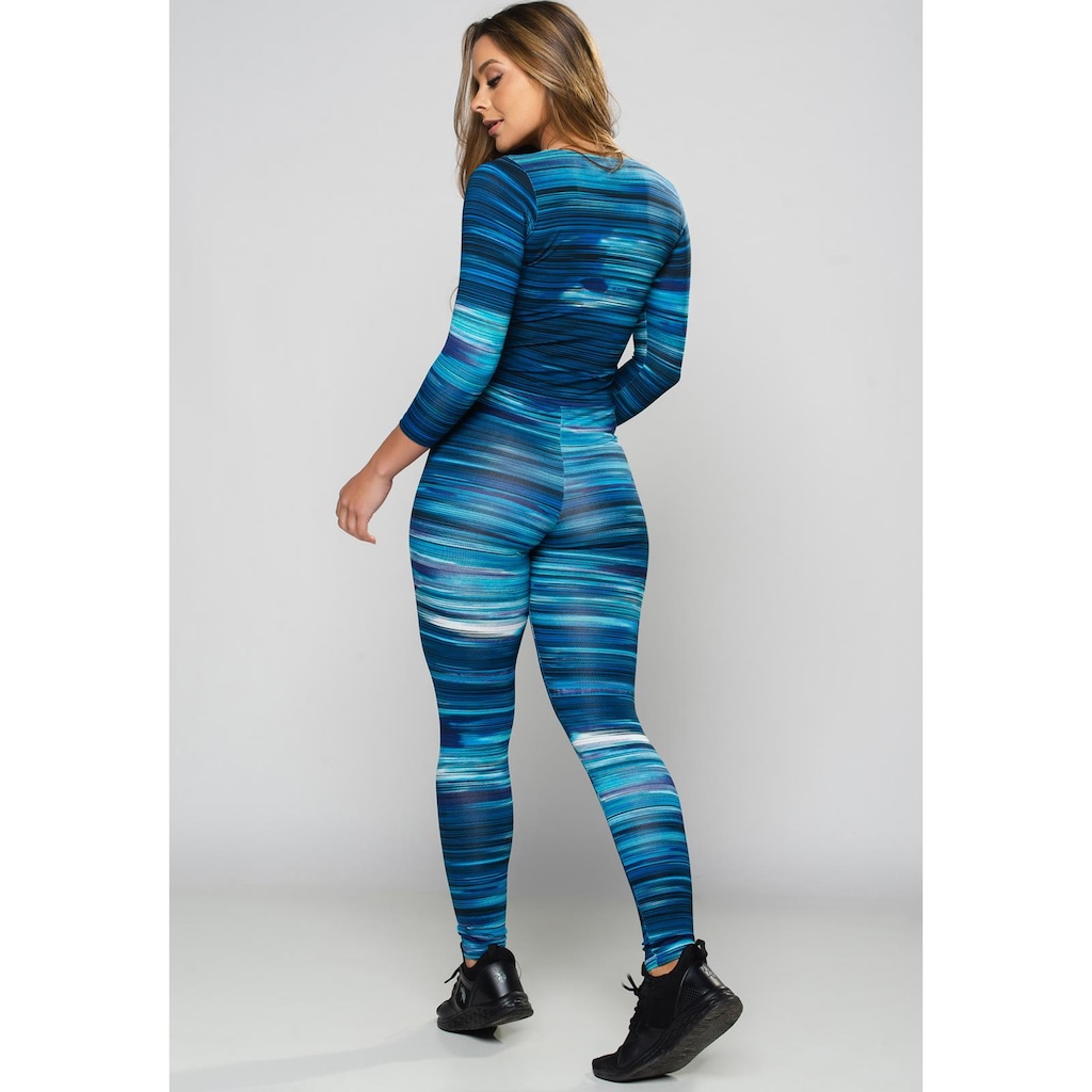 Imagem 2 do produto Macacão Fitness MVB Modas Longo 3/4 Costa Fechada Fitness Suplex - Feminino
