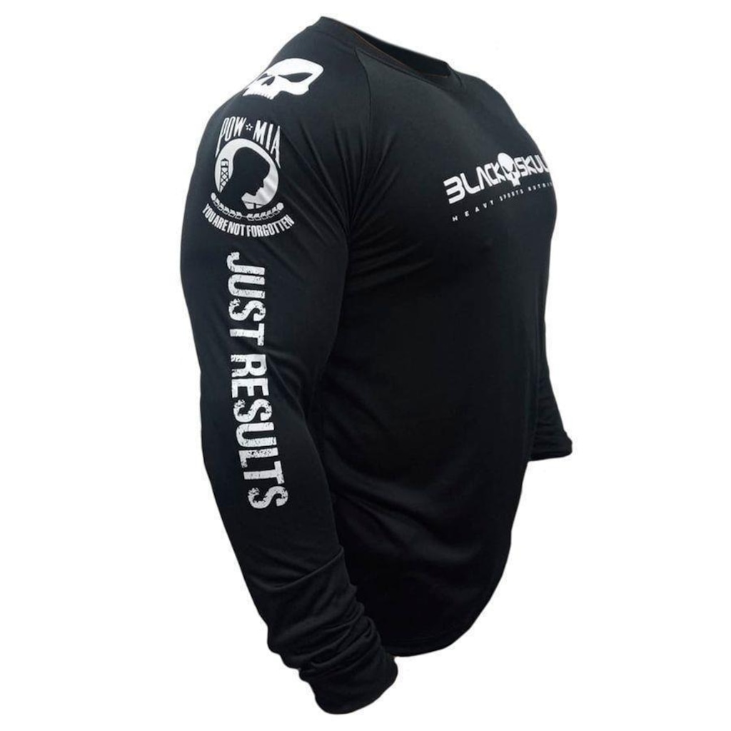 Imagem 2 do produto Camiseta Black Skull Manga Longa Dry Fit Soldado Bope - Masculina