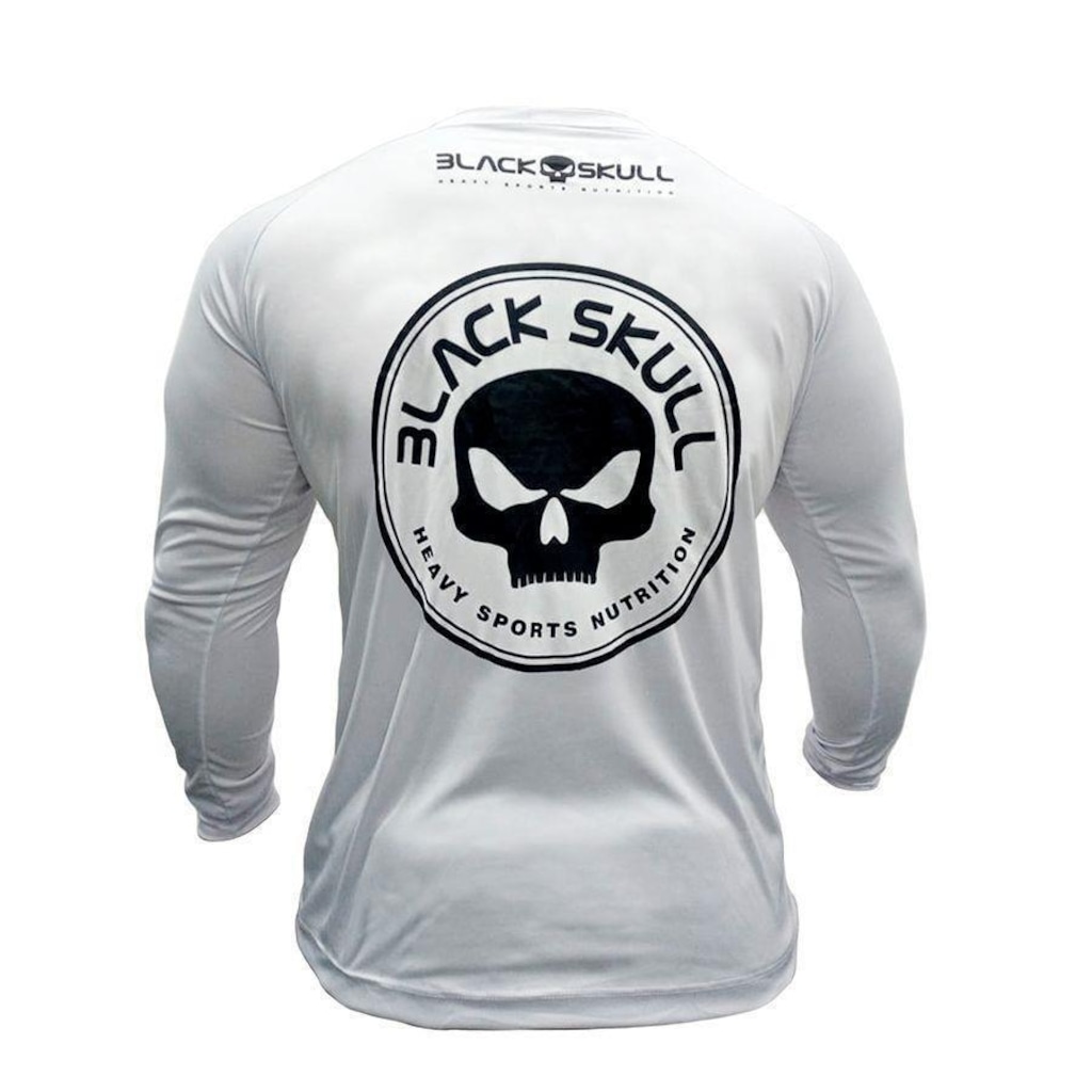 Imagem 4 do produto Camiseta Black Skull Manga Longa Dry Fit - Masculina