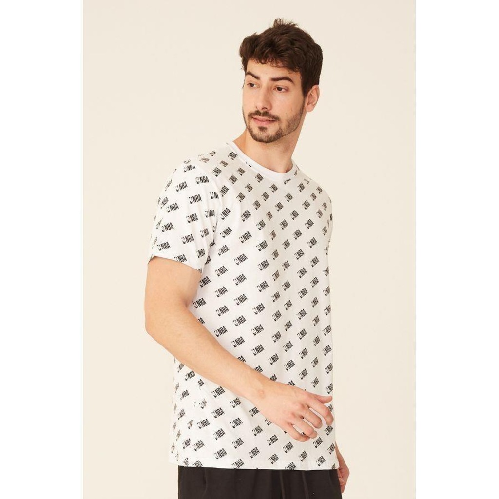 Imagem 3 do produto Camiseta NBA Estampada Total Mini Logo Casual - Masculina