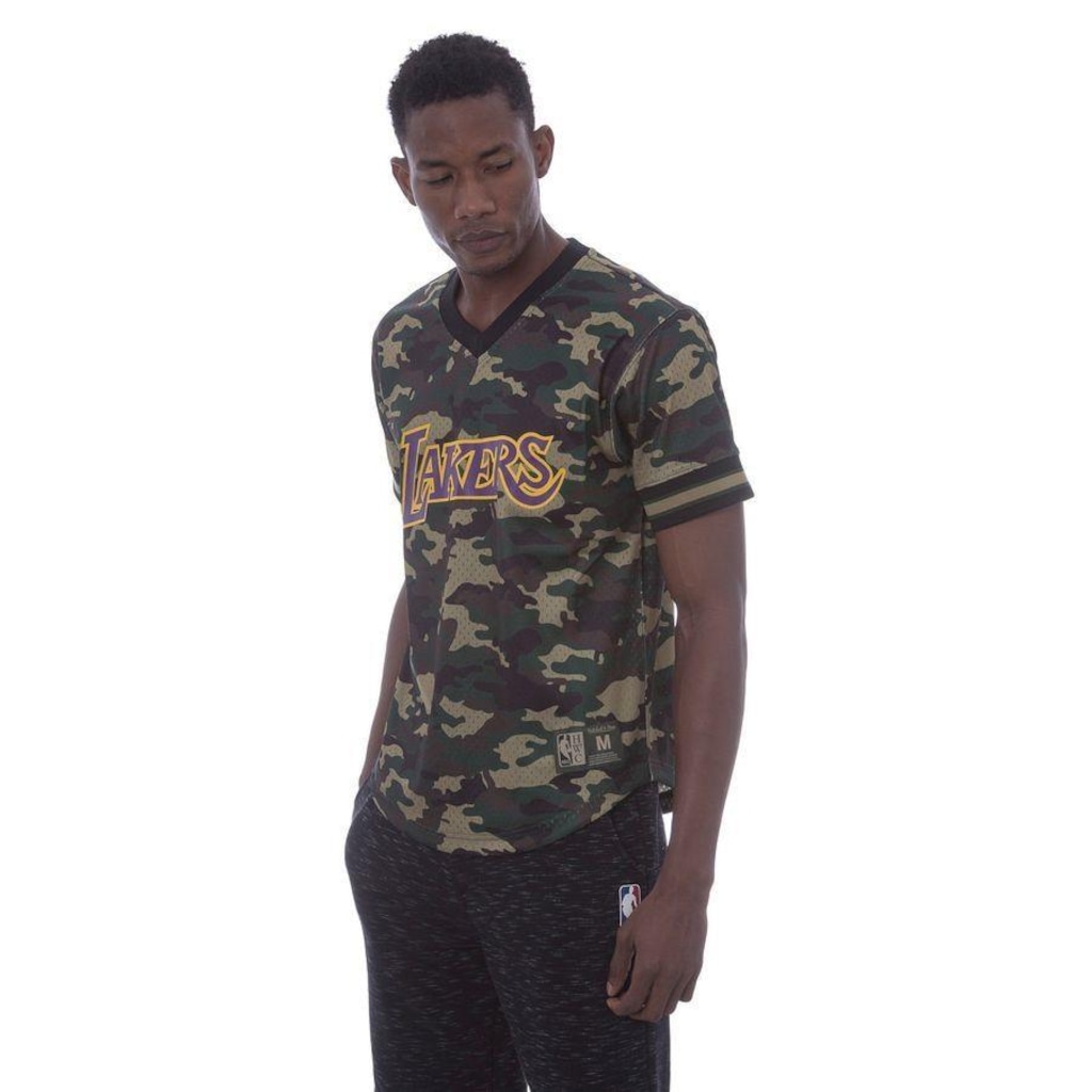 Imagem 3 do produto Camiseta Mitchell & Ness Swingman Camuflada Los Angeles Lakers - Masculina
