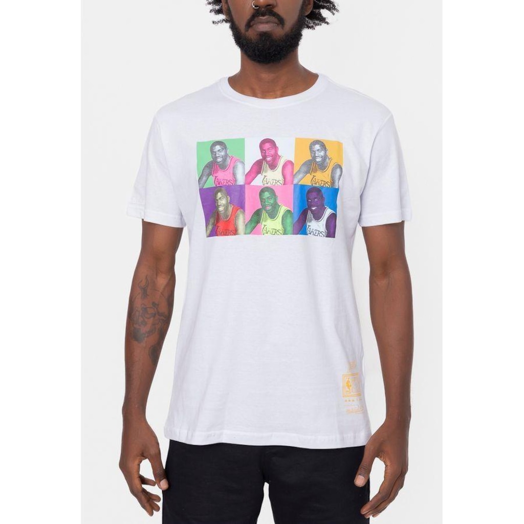 Imagem 2 do produto Camiseta Mitchell & Ness Pop Art Los Angeles Lakers - Masculina