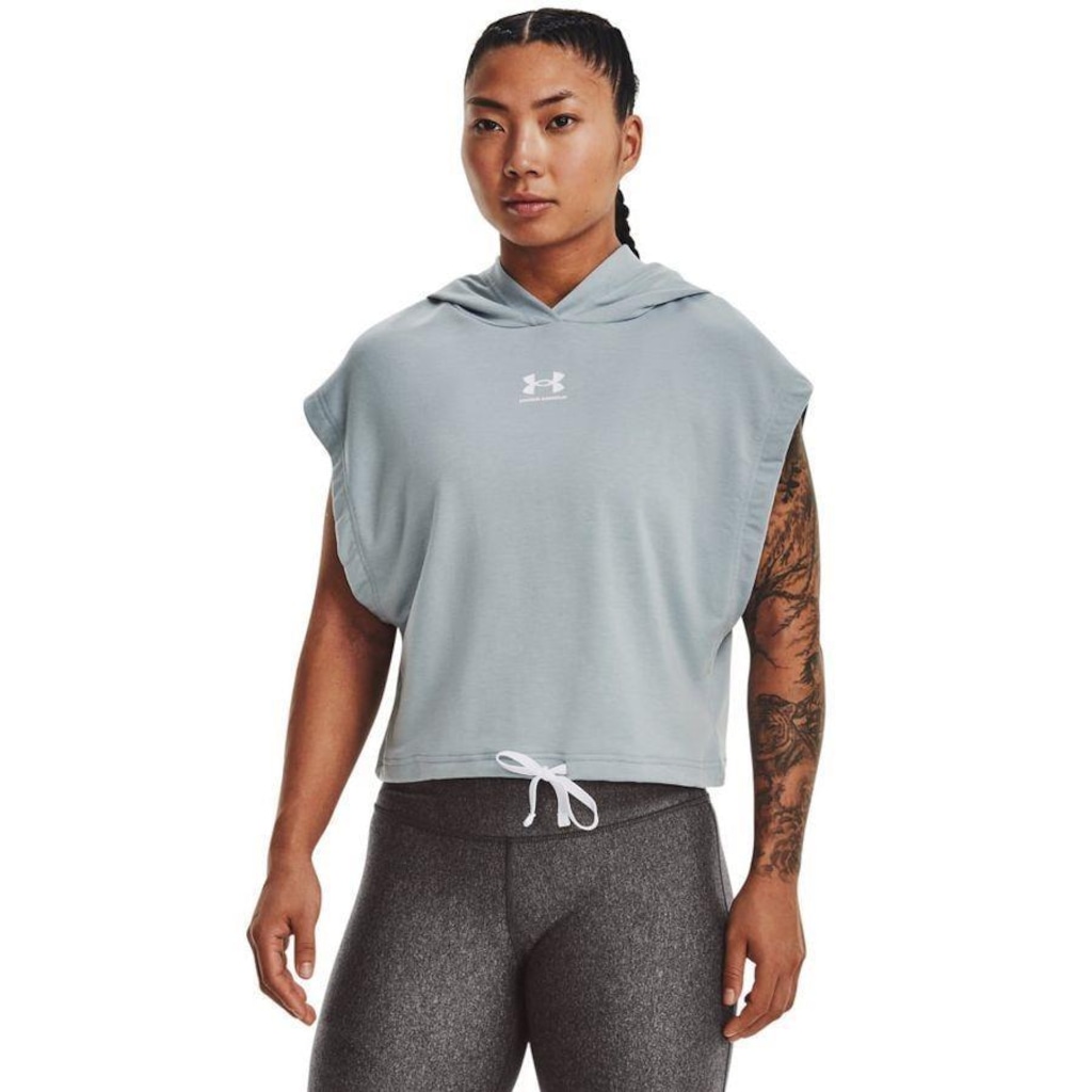 Imagem 4 do produto Blusão de Moletom Under Armour Rival Terry Ss Hoddie - Feminino