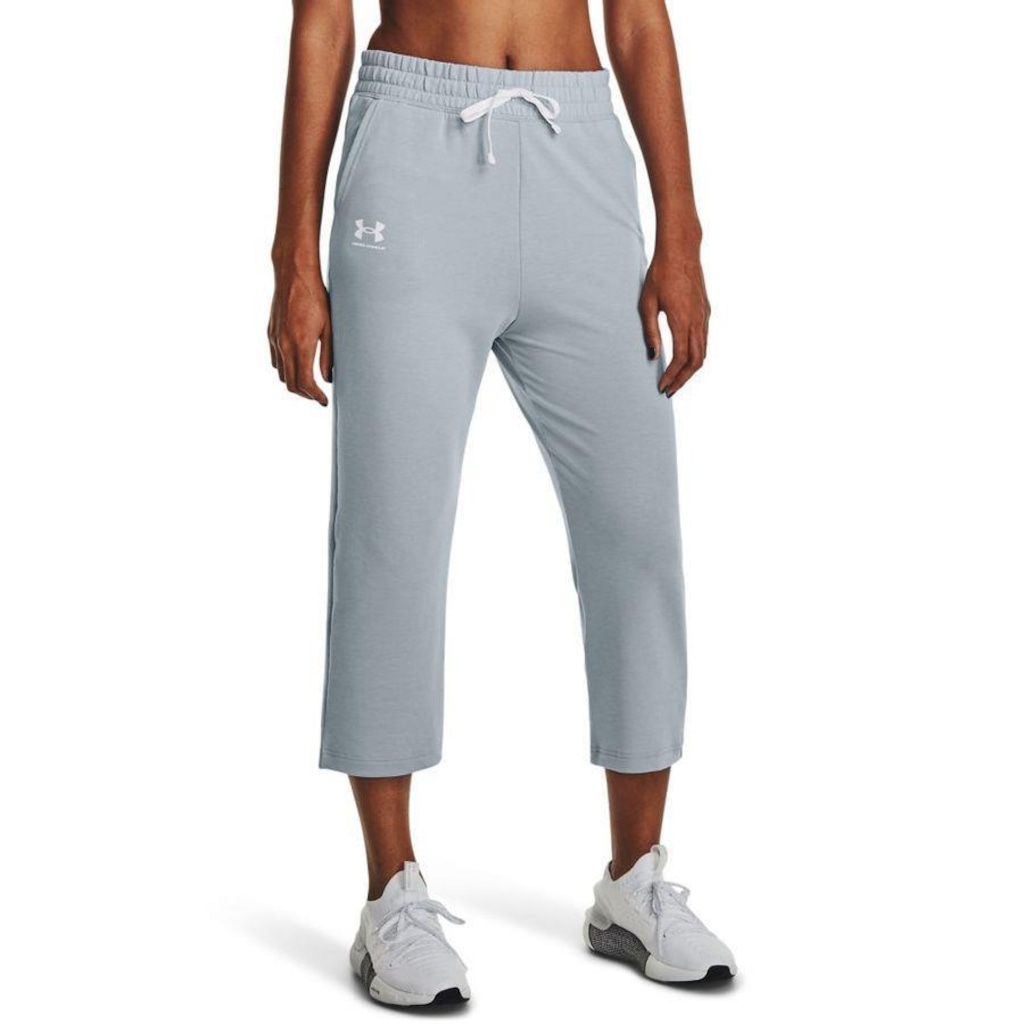 Imagem 3 do produto Calça Flare Under Armour Rival Terry Crop - Feminina