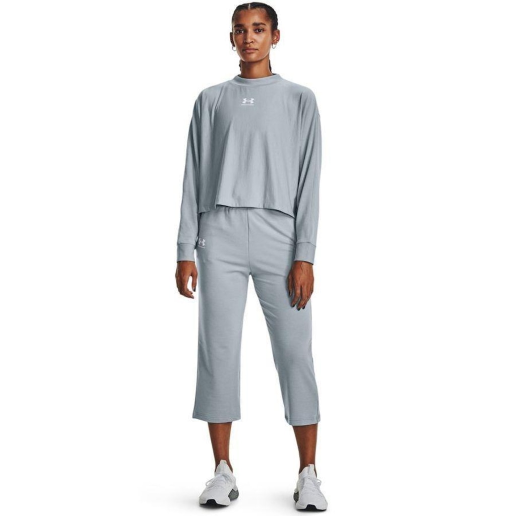 Imagem 4 do produto Calça Flare Under Armour Rival Terry Crop - Feminina