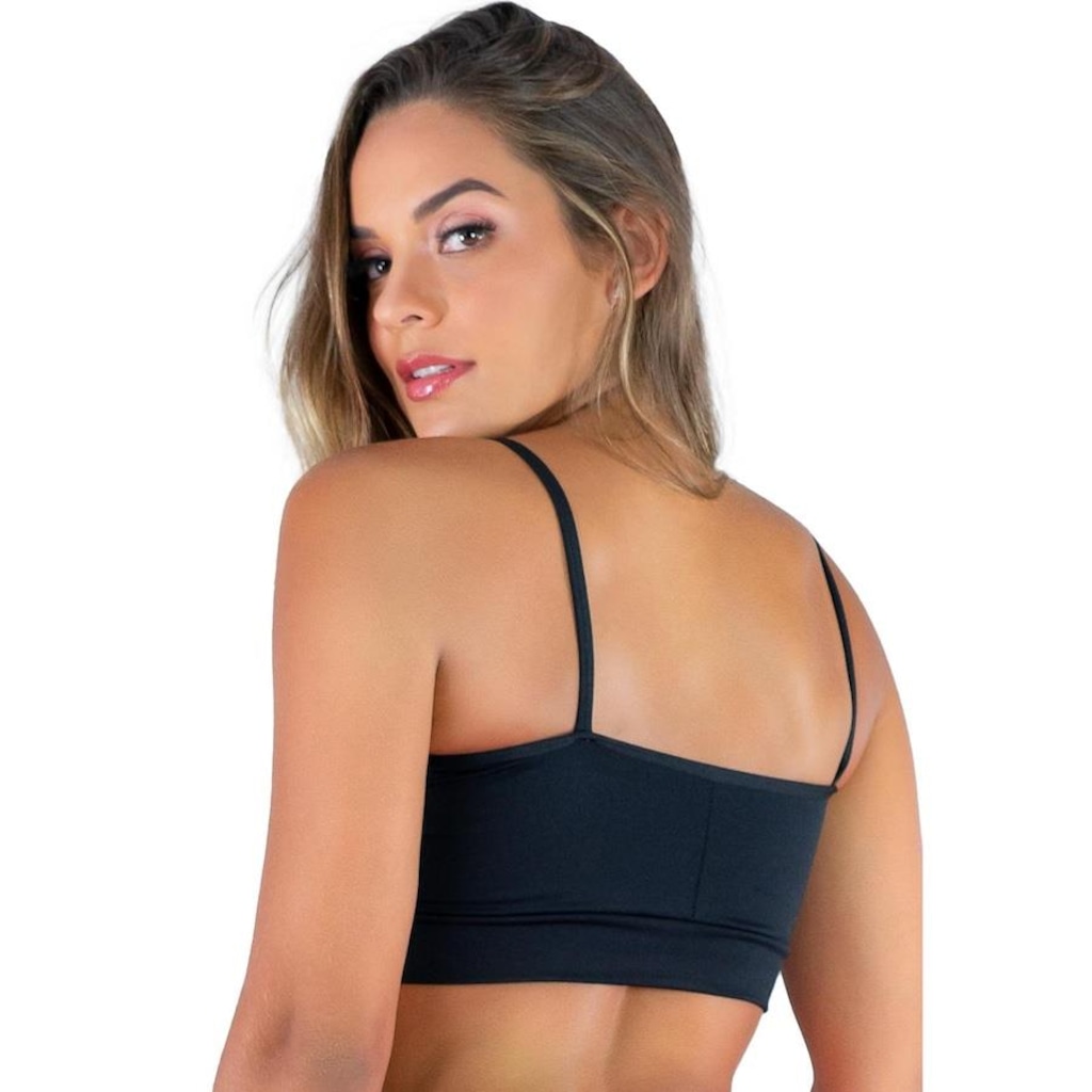 Imagem 3 do produto Top Fitness Mvb Modas Cropped Academia Franzido Suplex - Feminino