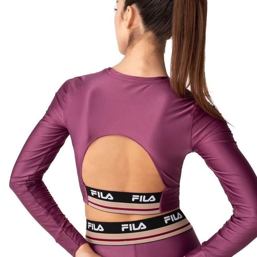 Imagem 2 do produto Blusa Cropped Fila Biker Double - Feminina