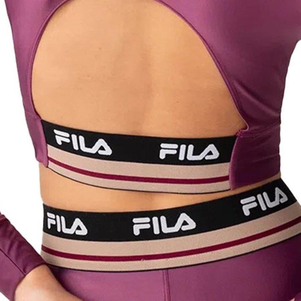 Imagem 4 do produto Blusa Cropped Fila Biker Double - Feminina