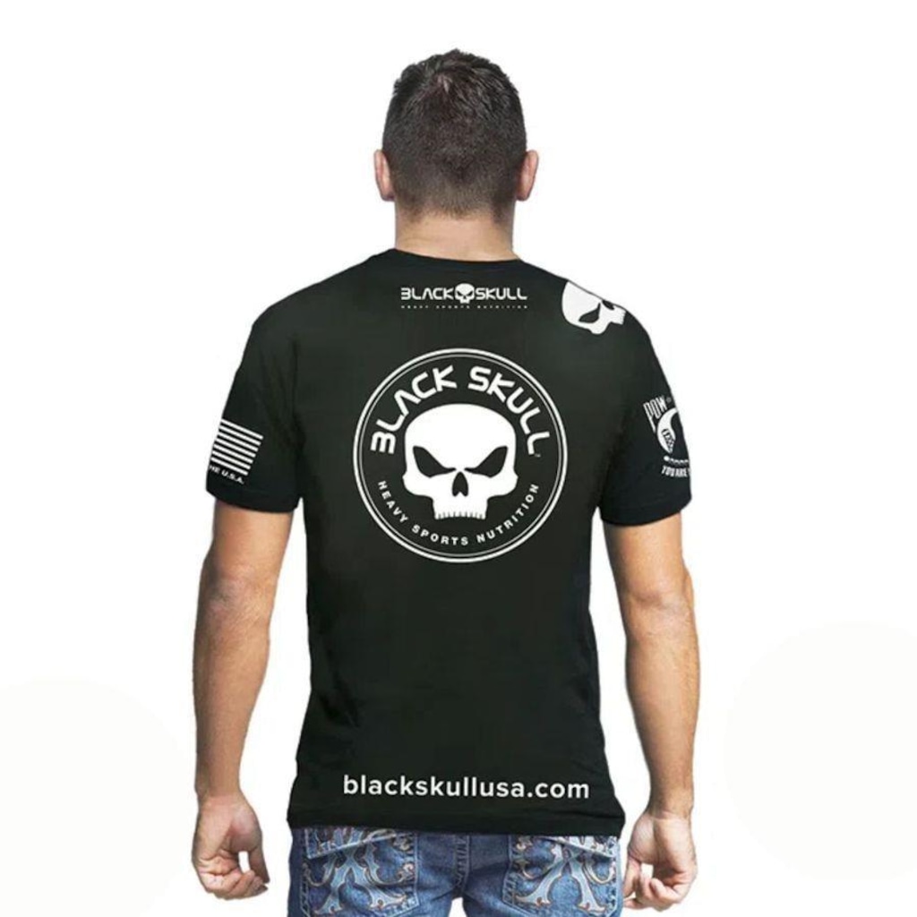 Imagem 2 do produto Camiseta 100% Black Skull - Masculina