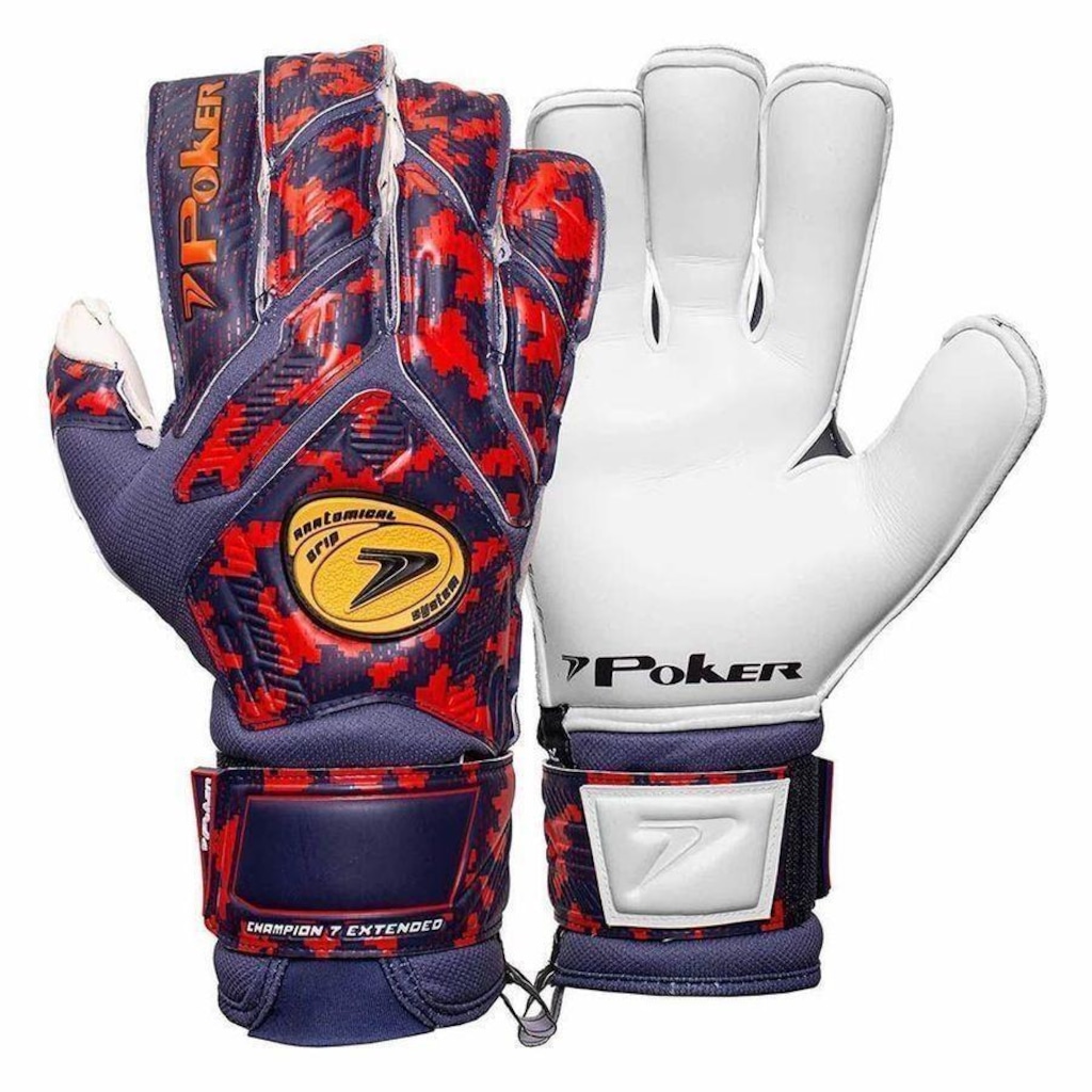 Imagem 2 do produto Luvas de Goleiro Poker Profissional Champion 7 Extended - Adulto