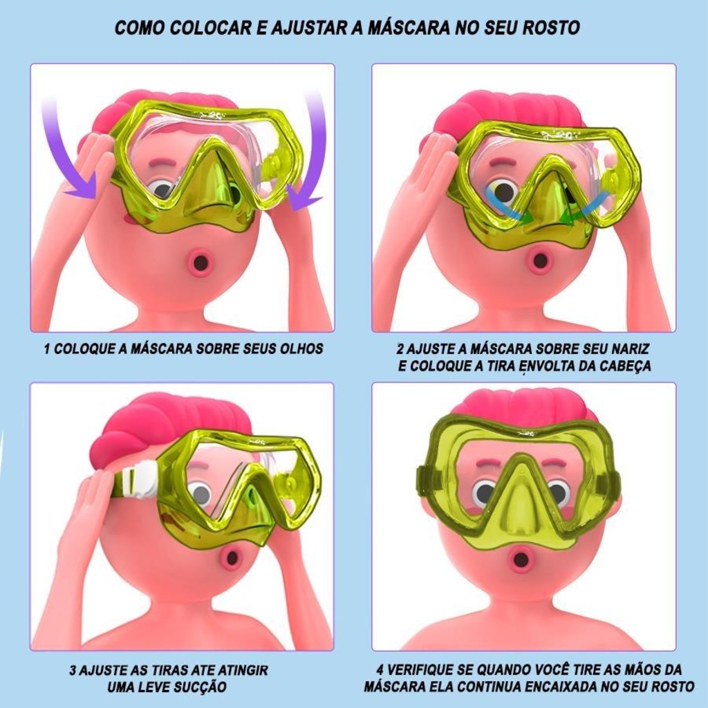 Imagem 2 do produto Máscara de Mergulho Gold Sports Funny Lazer - Infantil
