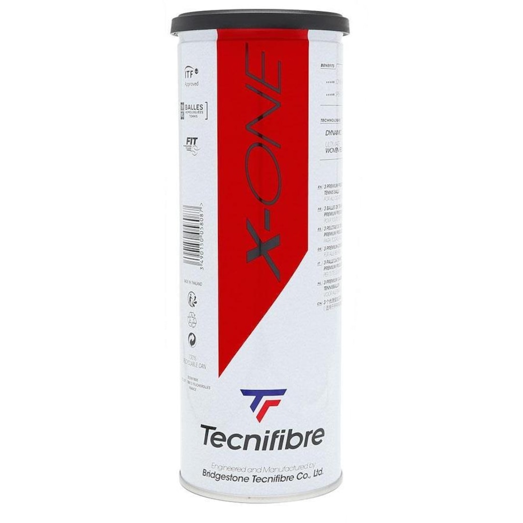 Imagem 3 do produto Bola de Tênis Tecnifibre X-One - Tubo com 3 Bolas