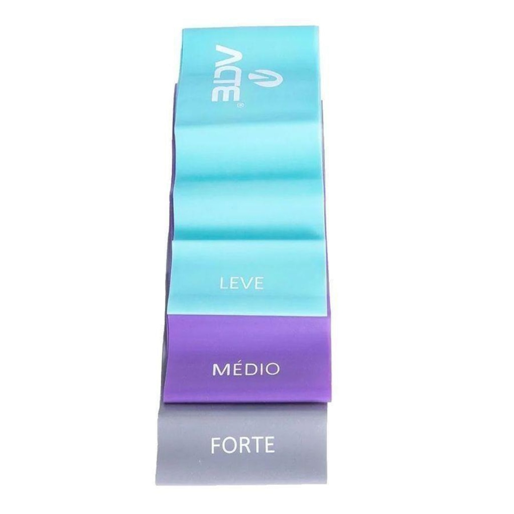 Imagem 4 do produto Kit de Faixa Elástica Acte Sports T234 Loop Band - Tensões Leve, Média e Forte