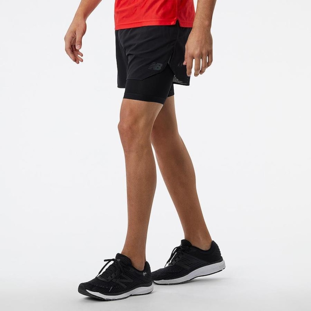 Imagem 1 do produto Bermuda New Balance Q Speed Duplo 5" - Masculina