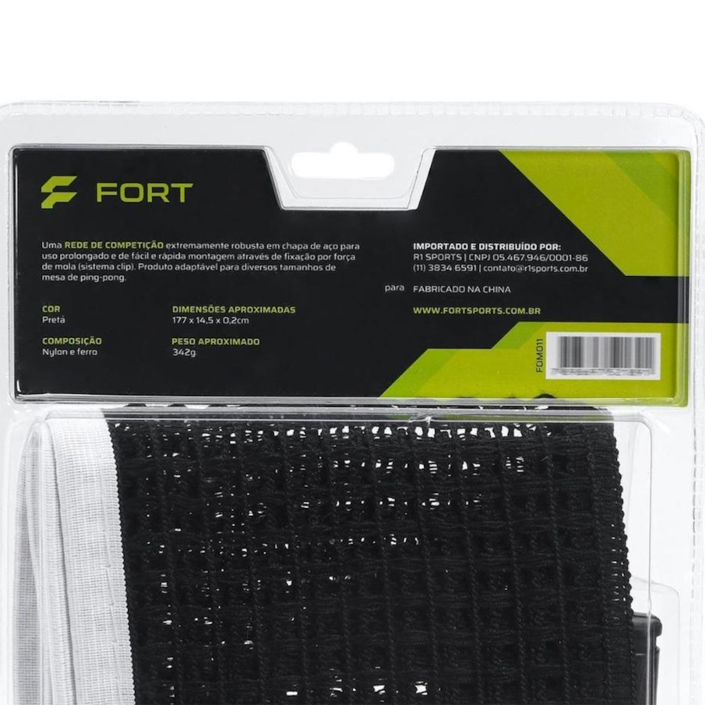 Imagem 3 do produto Rede de Tênis de Mesa Fort com Suporte Alicate