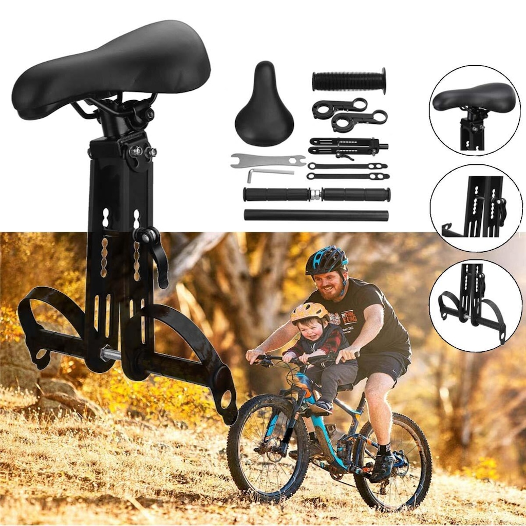 Imagem 2 do produto Cadeirinha Rava Assento Infantil Dianteira P/ Bicicleta C/ Suporte de Mão