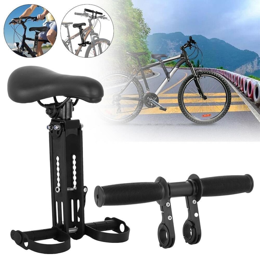 Imagem 3 do produto Cadeirinha Rava Assento Infantil Dianteira P/ Bicicleta C/ Suporte de Mão