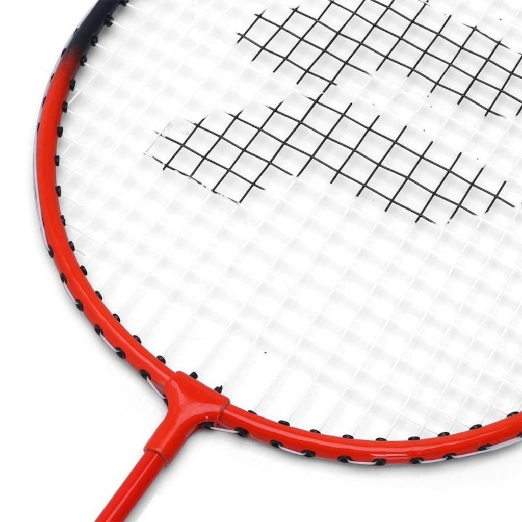 Imagem 2 do produto Kit Badminton Fort Steez Lazer com 04 Raquetes Rede + 2 Petecas