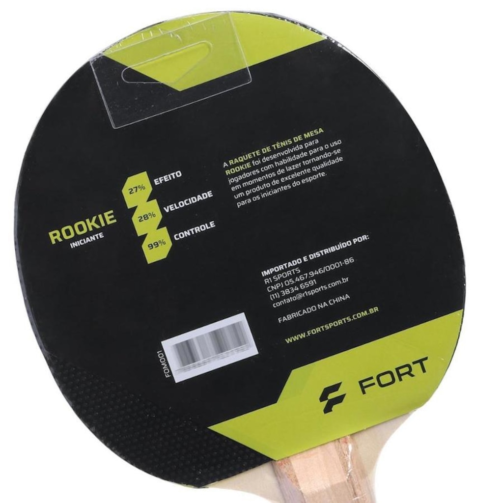 Imagem 4 do produto Raquete de Tênis de Mesa Fort Rookie
