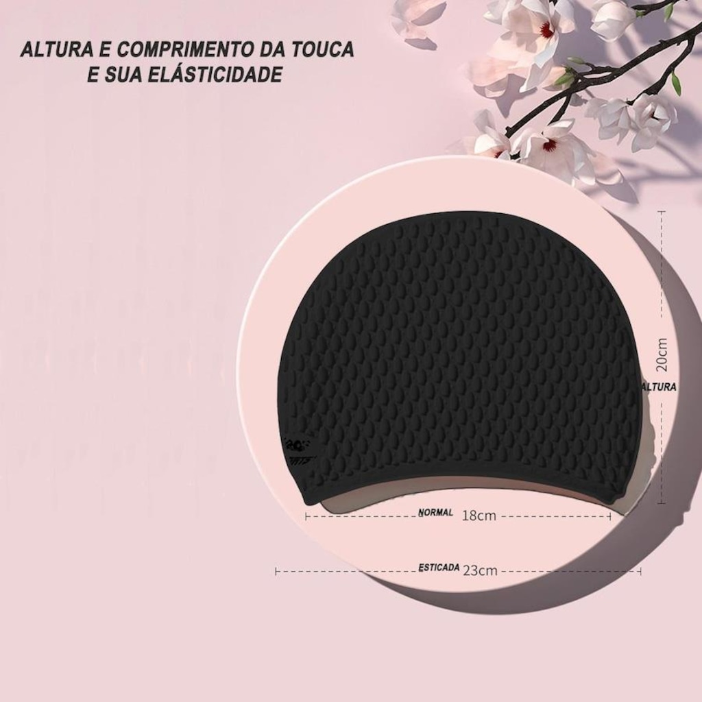 Imagem 2 do produto Touca de Natação Gold Sports Gota Ultra Soft com Cobertura das Orelhas -