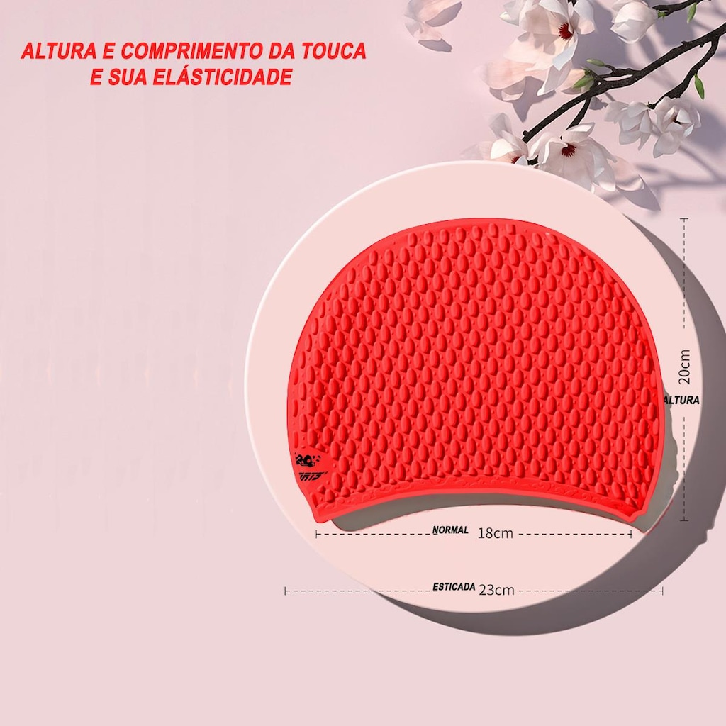 Imagem 2 do produto Touca de Natação Gold Sports Gota Ultra Soft com Cobertura das Orelhas -