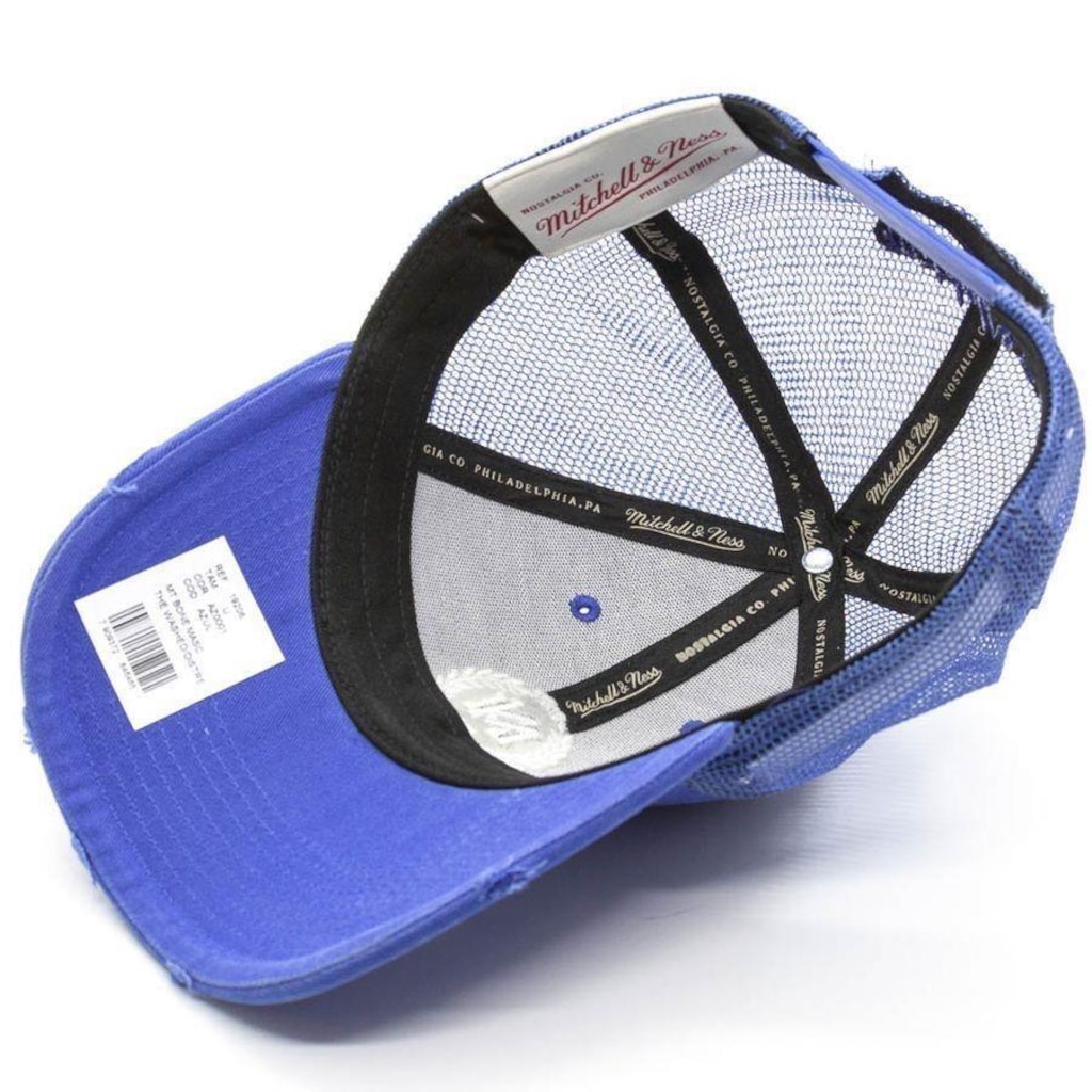 Imagem 3 do produto Boné Aba Curva Mitchell & Ness Snapback Trucker The Washed Branded - Adulto