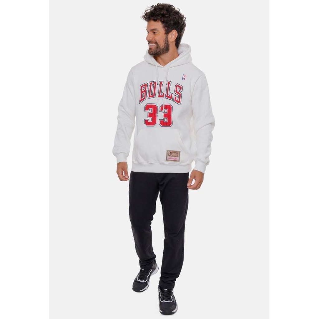 Imagem 3 do produto Blusão De Moletom Com Capuz Mitchell & Ness Scottie Pippen Chicago Bulls Natural - Masculino