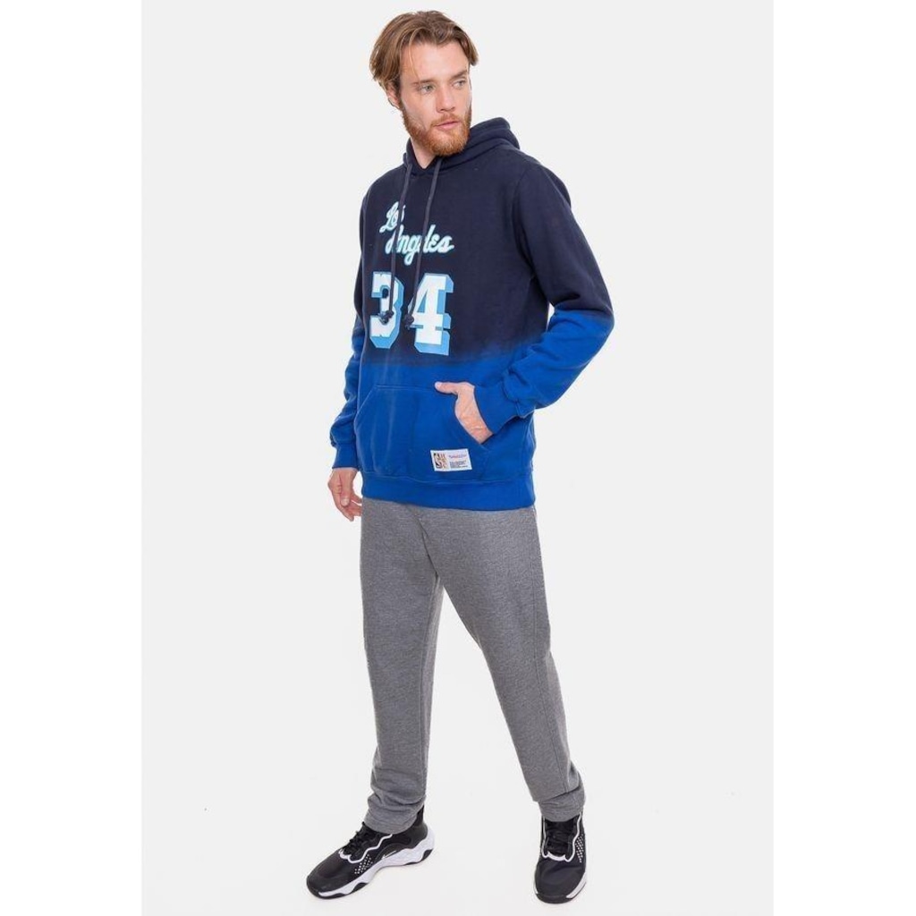 Imagem 2 do produto Blusão De Moletom Mitchell & Ness NBA Canguru Name And Number Shaquille O''''''''''''''''Neal Royal - Masculino
