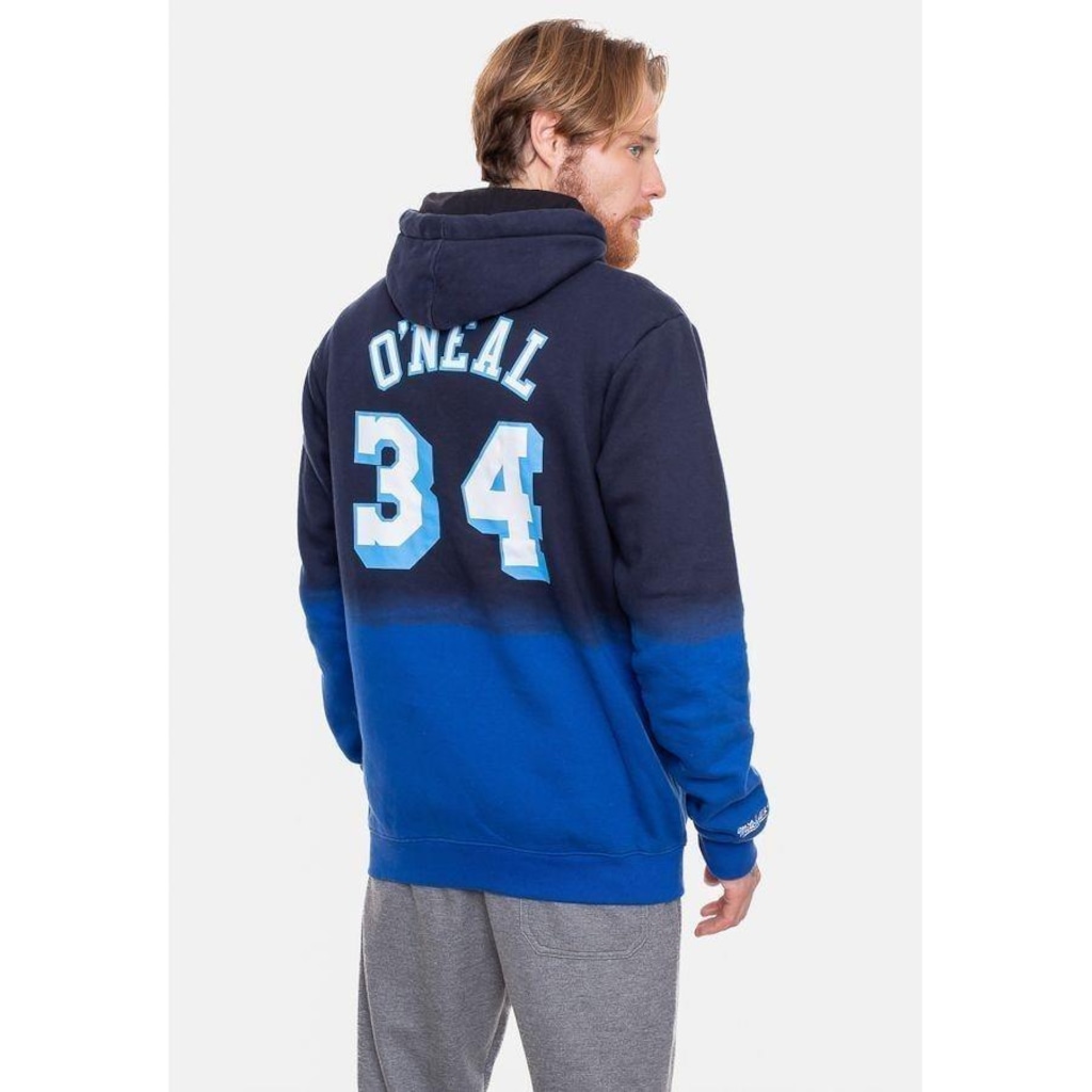 Imagem 3 do produto Blusão De Moletom Mitchell & Ness NBA Canguru Name And Number Shaquille O''''''''''''''''Neal Royal - Masculino