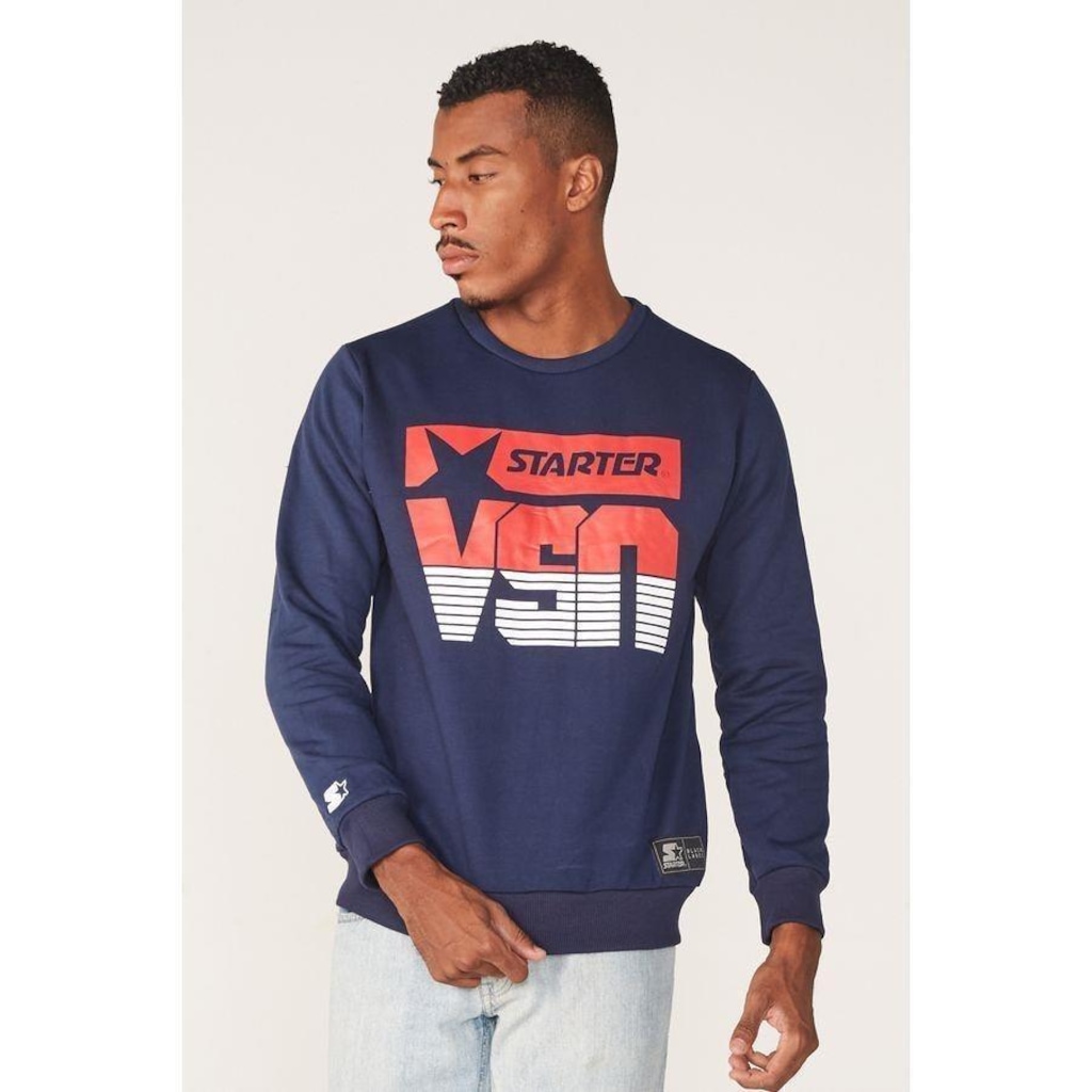 Imagem 3 do produto Blusão de Moletom Starter Fechado Gola Careca Estampado - Masculino