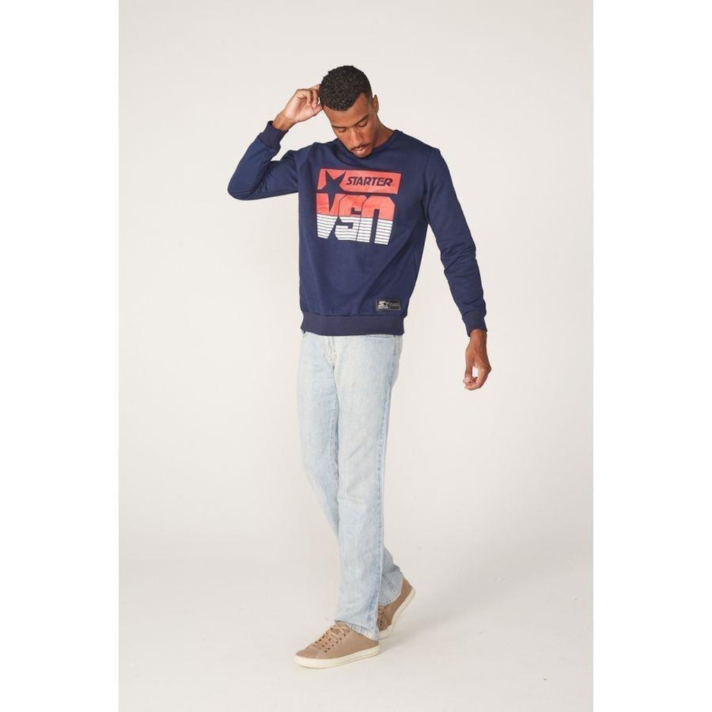 Imagem 5 do produto Blusão de Moletom Starter Fechado Gola Careca Estampado - Masculino