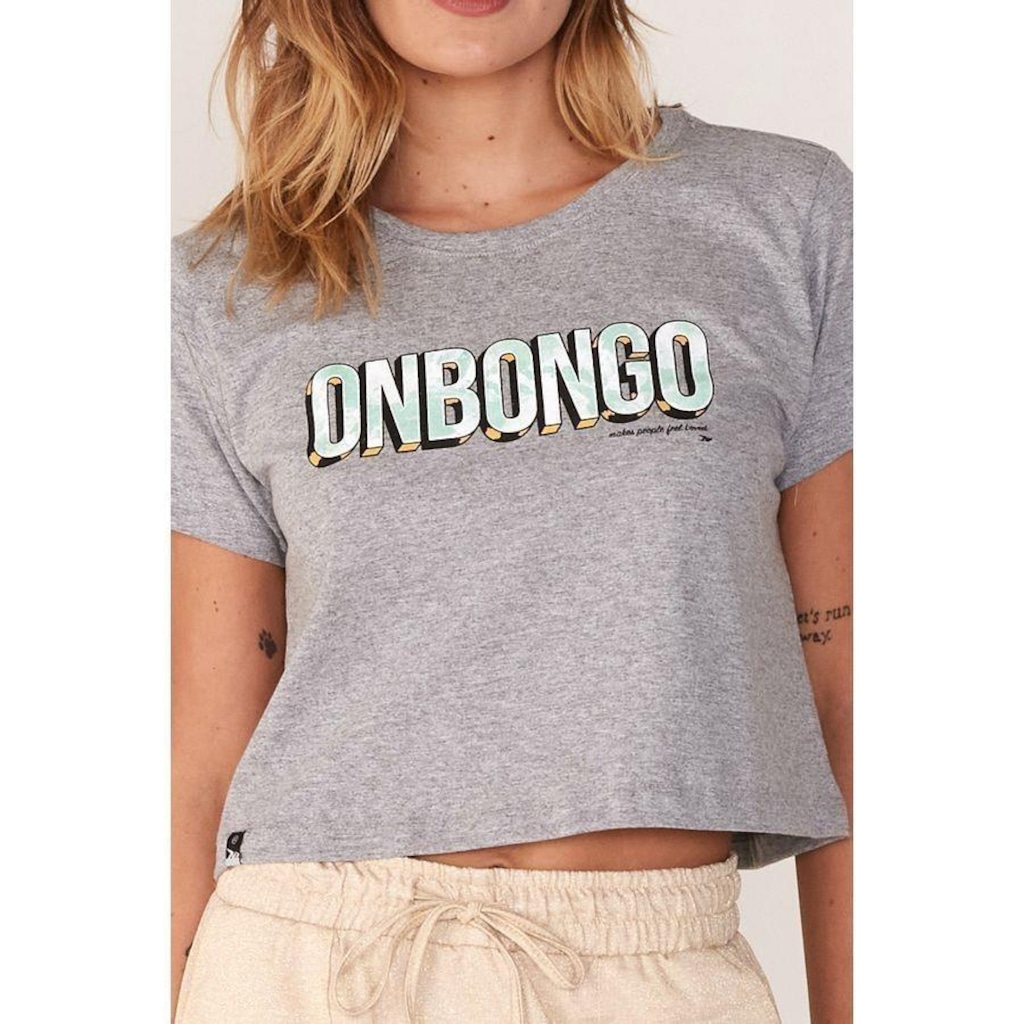 Imagem 3 do produto Camiseta Cropped Onbongo Estampado - Feminina