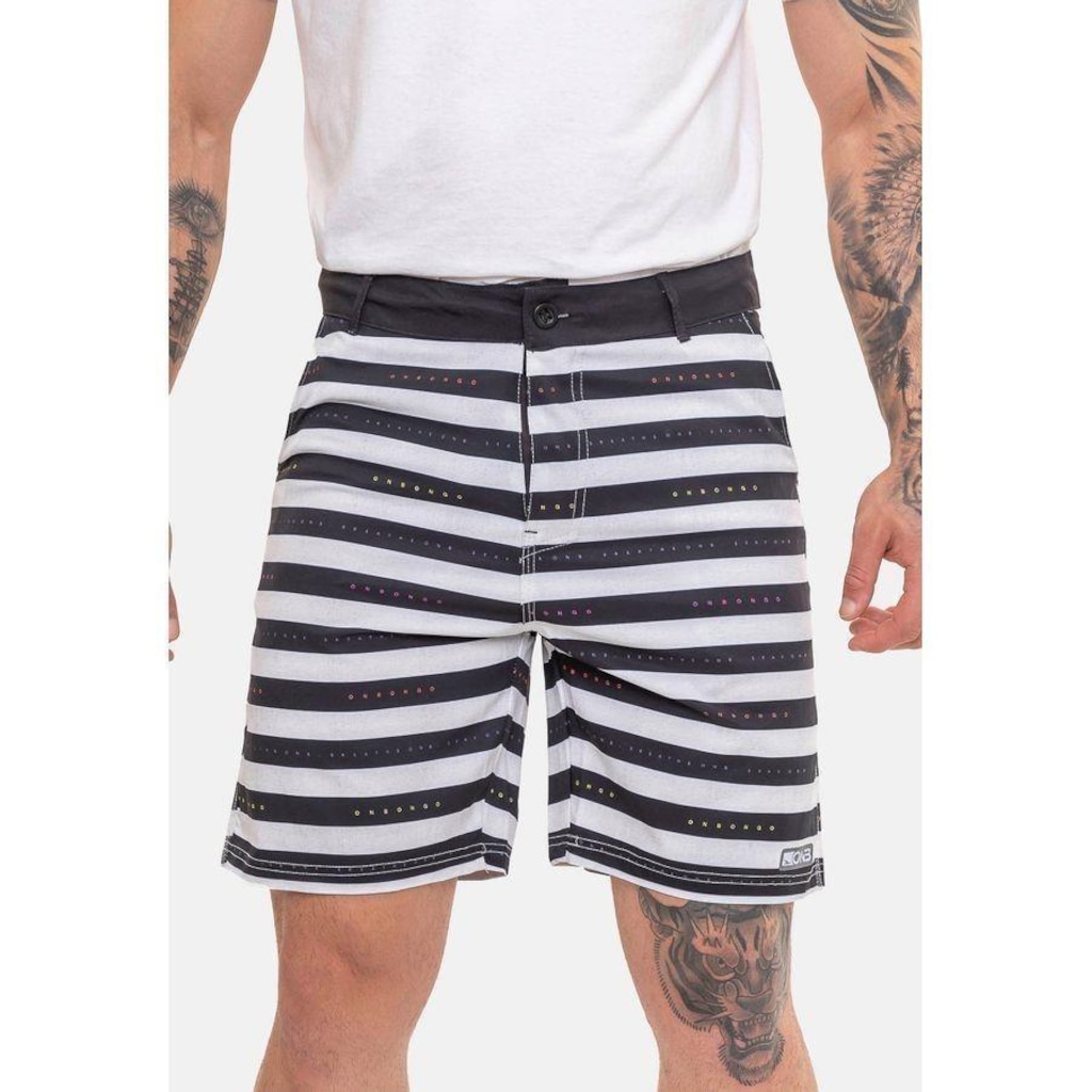 Imagem 2 do produto Bermuda Boardshort Onbongo Híbrido Listrado - Masculina
