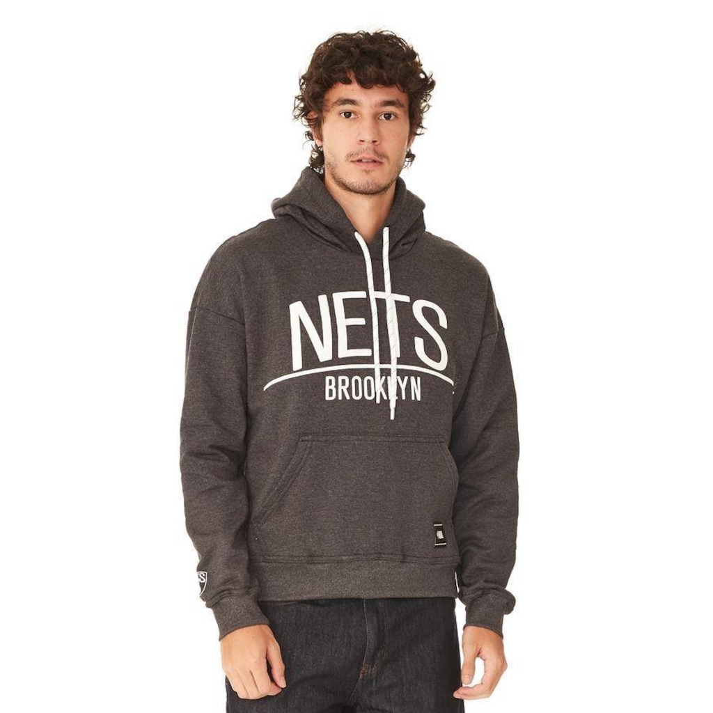 Imagem 2 do produto Blusão De Moletom Com Capuz NBA Brooklyn Nets - Masculino