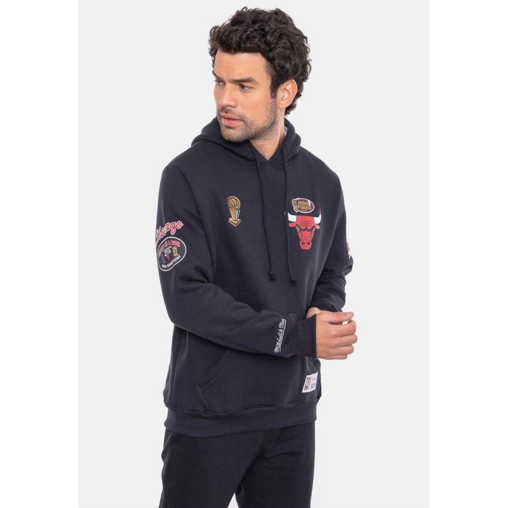 Imagem 3 do produto Blusão De Moletom Com Capuz Mitchell & Ness Canguru Fechado City Patches - Masculino