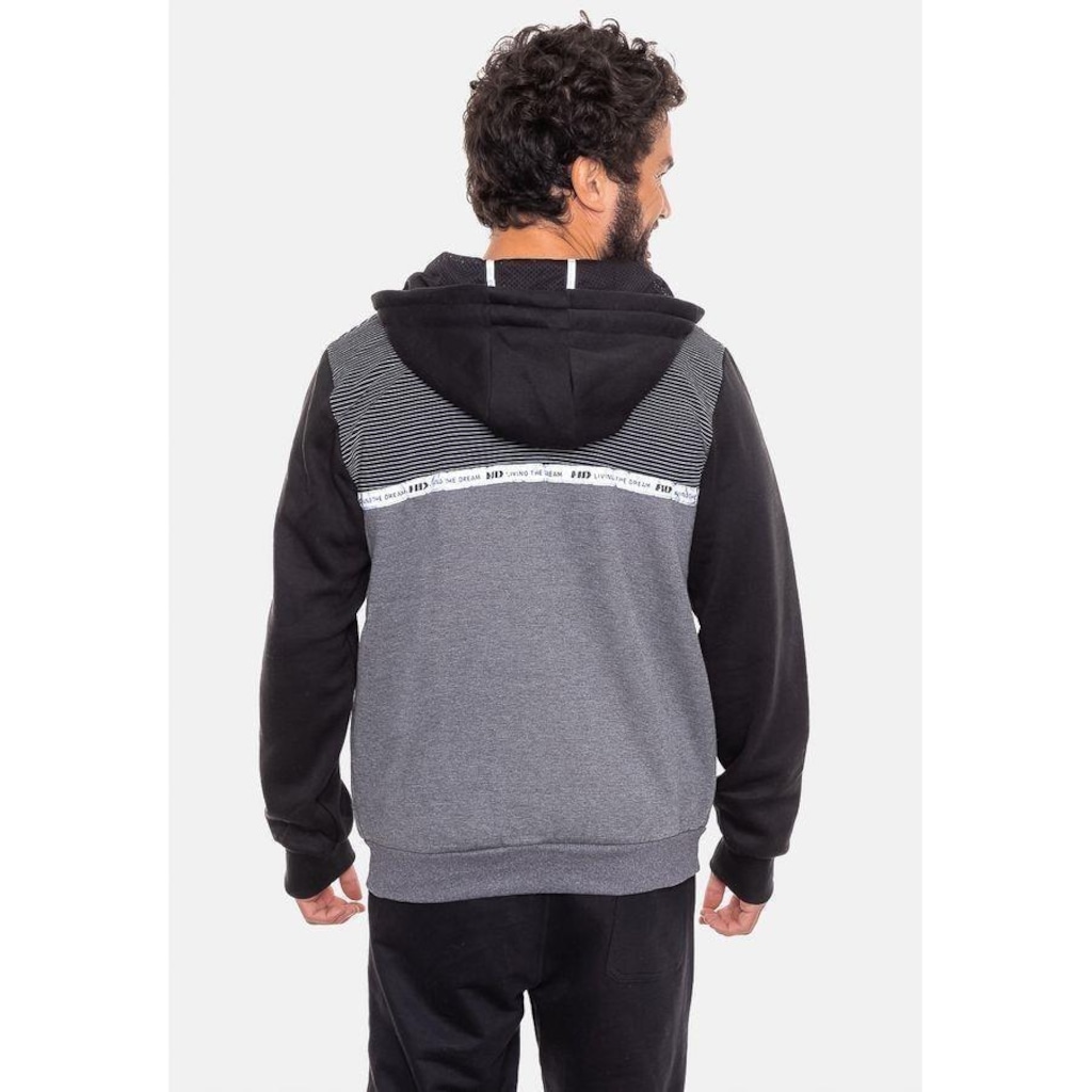 Imagem 3 do produto Jaqueta de Moletom com Capuz Hd Canguru Aberto - Masculina