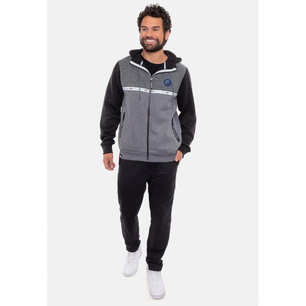 Imagem 5 do produto Jaqueta de Moletom com Capuz Hd Canguru Aberto - Masculina