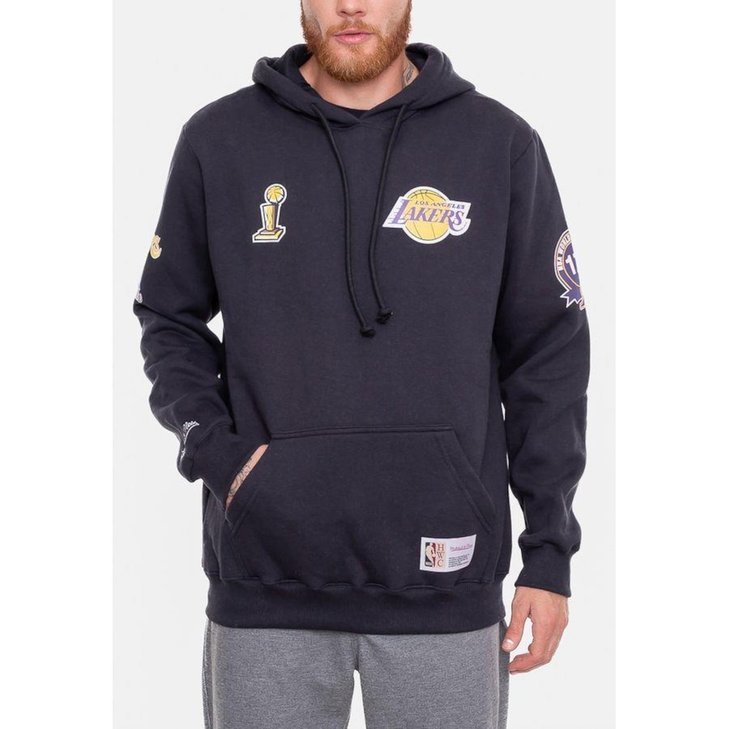 Imagem 3 do produto Blusão de Moletom com Capuz Mitchell & Ness Nba Canguru City Patches - Masculino