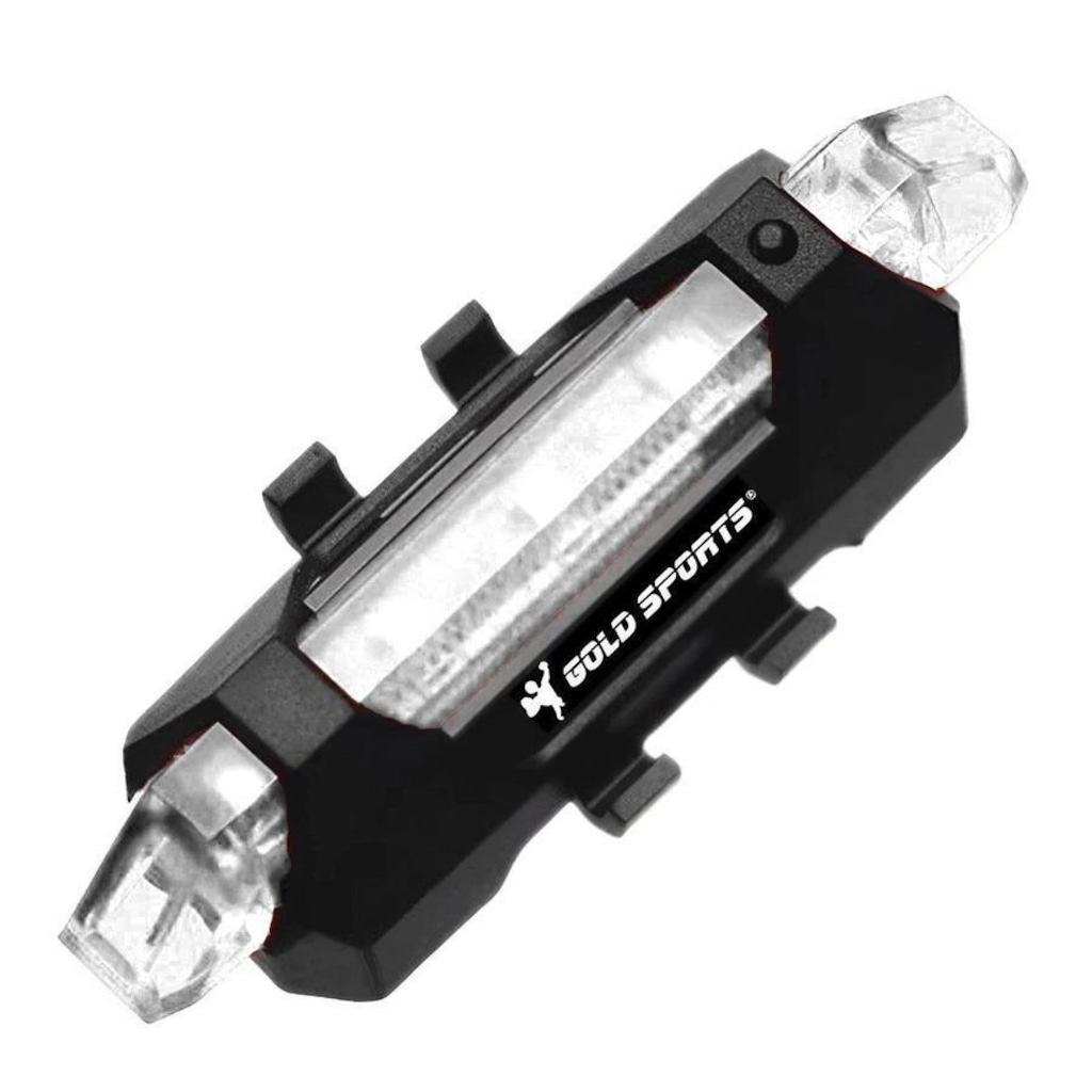 Imagem 4 do produto Lanterna para Bike Sinalizadora Gold Sports Led Clear 4 Modos Funções Cabo Usb Recarregável