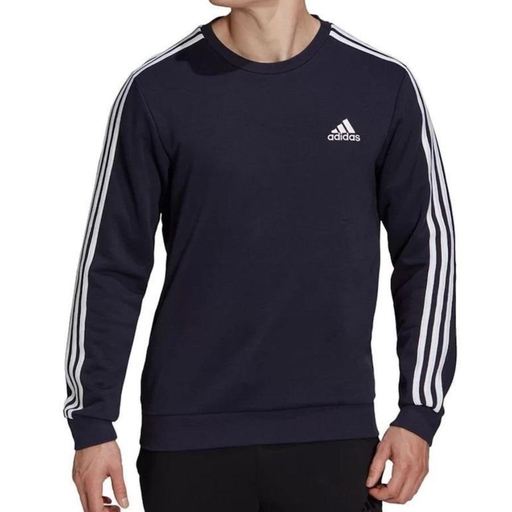 Imagem 4 do produto Blusão de Moletom sem Capuz adidas Essentials 3 Listras - Masculino