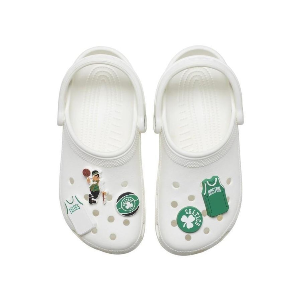 Imagem 2 do produto Kit Jibbitz Crocs Nba Boston Celtics - 5 Unidades