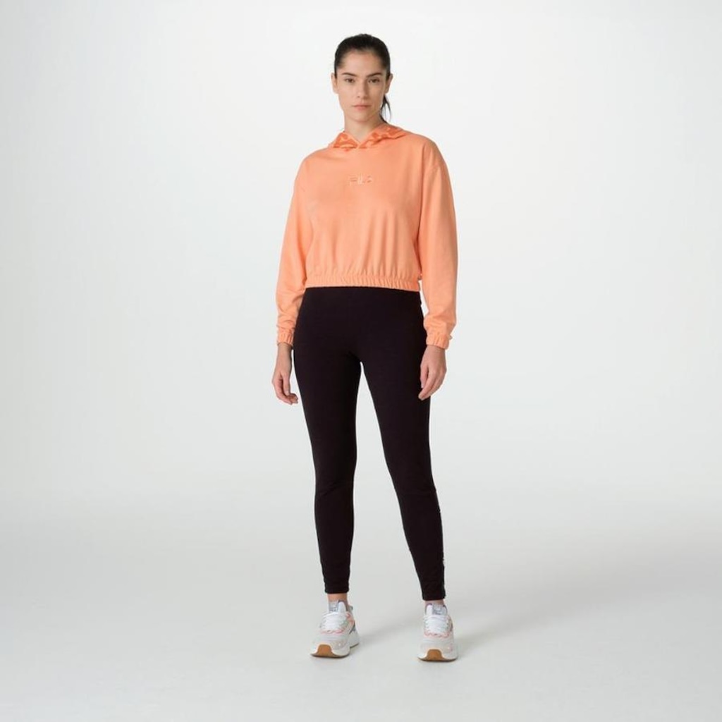 Imagem 3 do produto Blusão com Capuz Fila Cropped Letter - Feminino