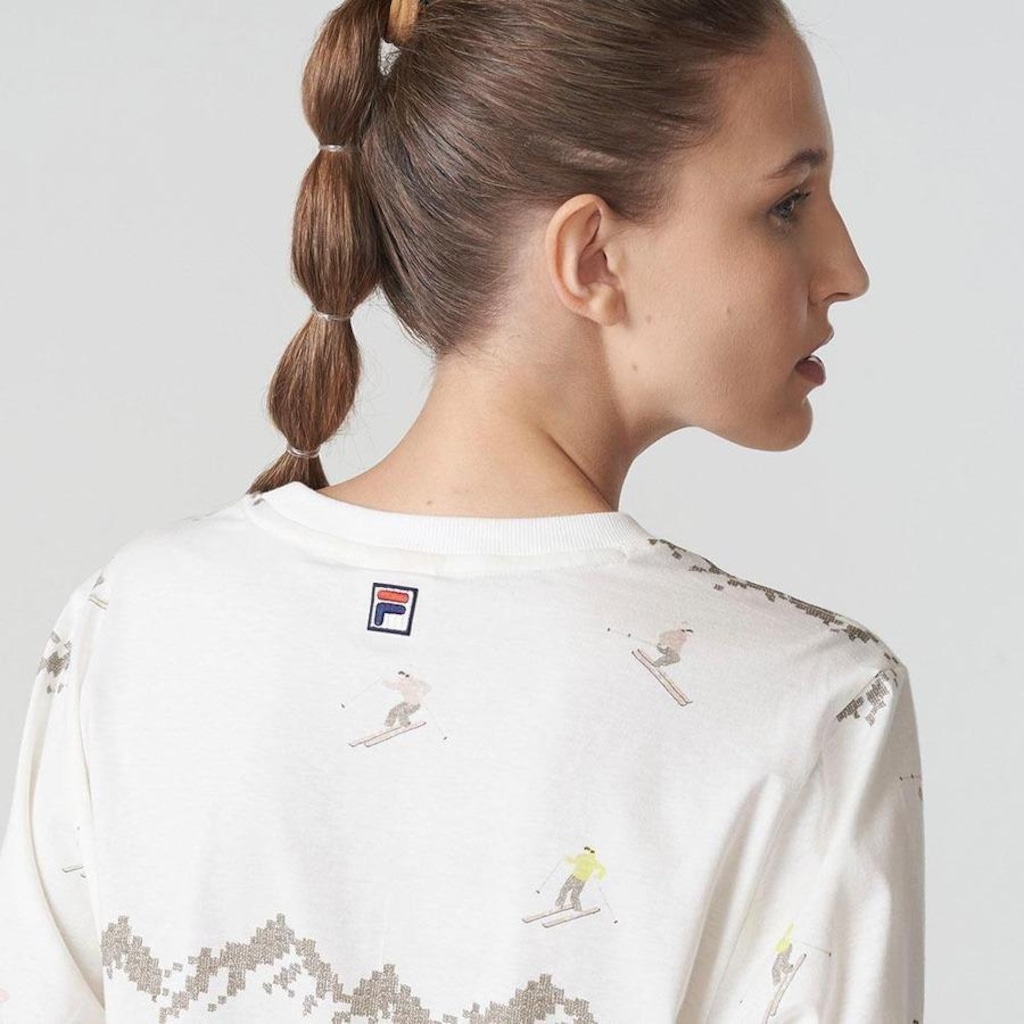 Imagem 3 do produto Camisa Fila Manga Longa Cropped Ski Wr - Feminina