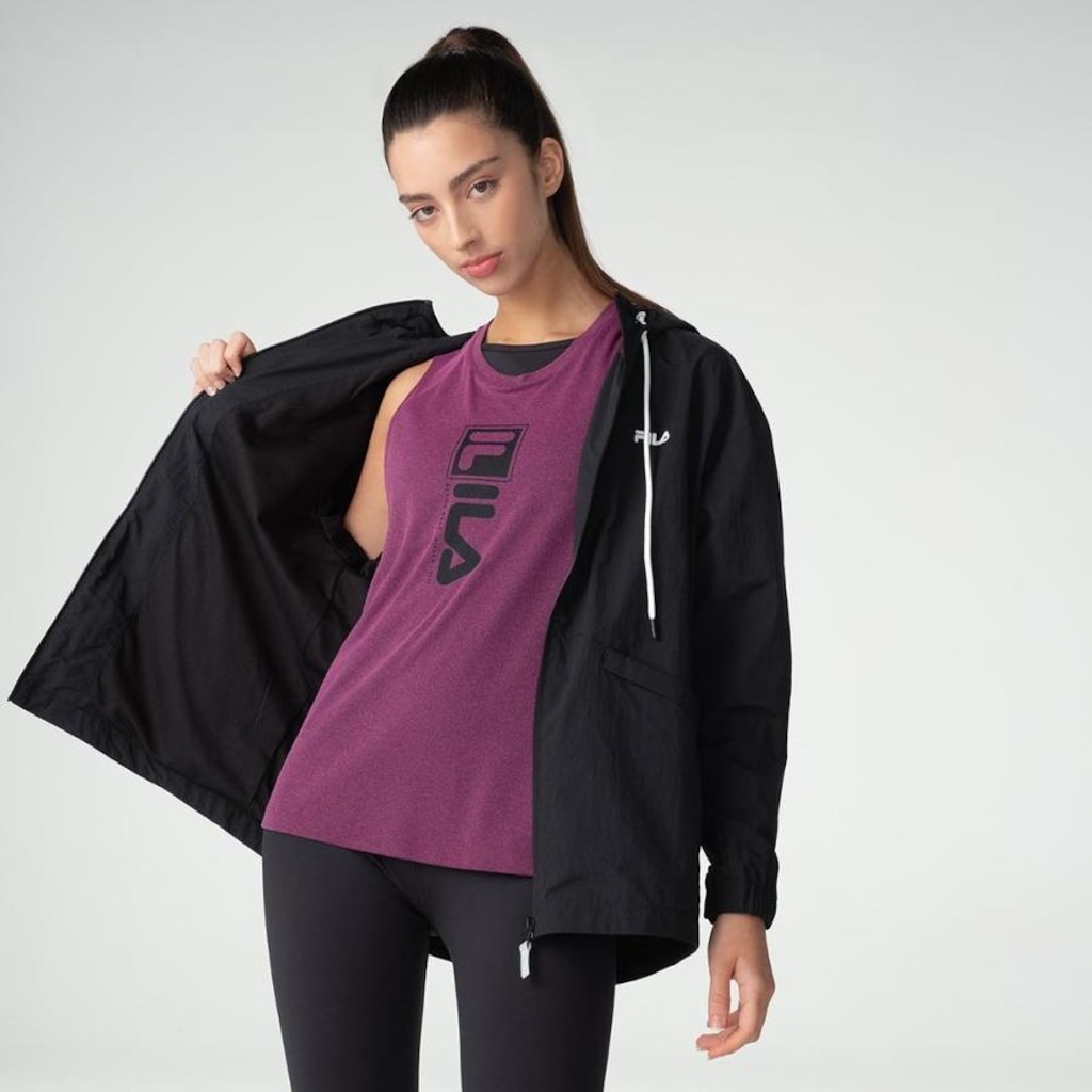 Imagem 4 do produto Jaqueta com Capuz Fila Geo Block - Feminina