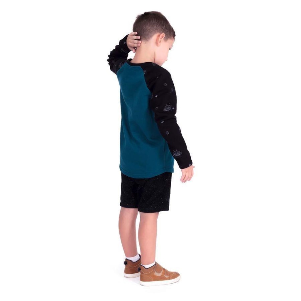 Imagem 4 do produto Blusão de Moletom Fatal Fechado Raglan Gola Careca - Infantil