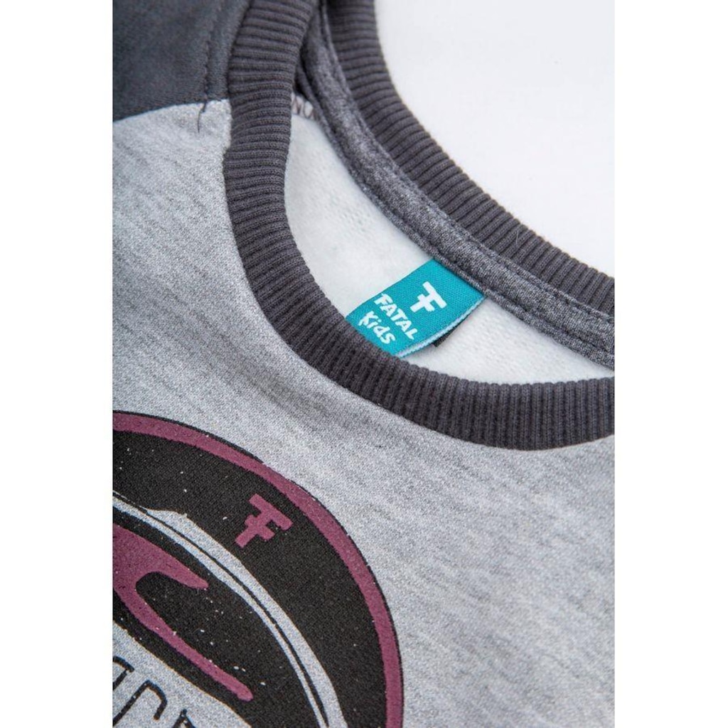 Imagem 4 do produto Blusão de Moletom Fatal Fechado Raglan Gola Careca - Infantil