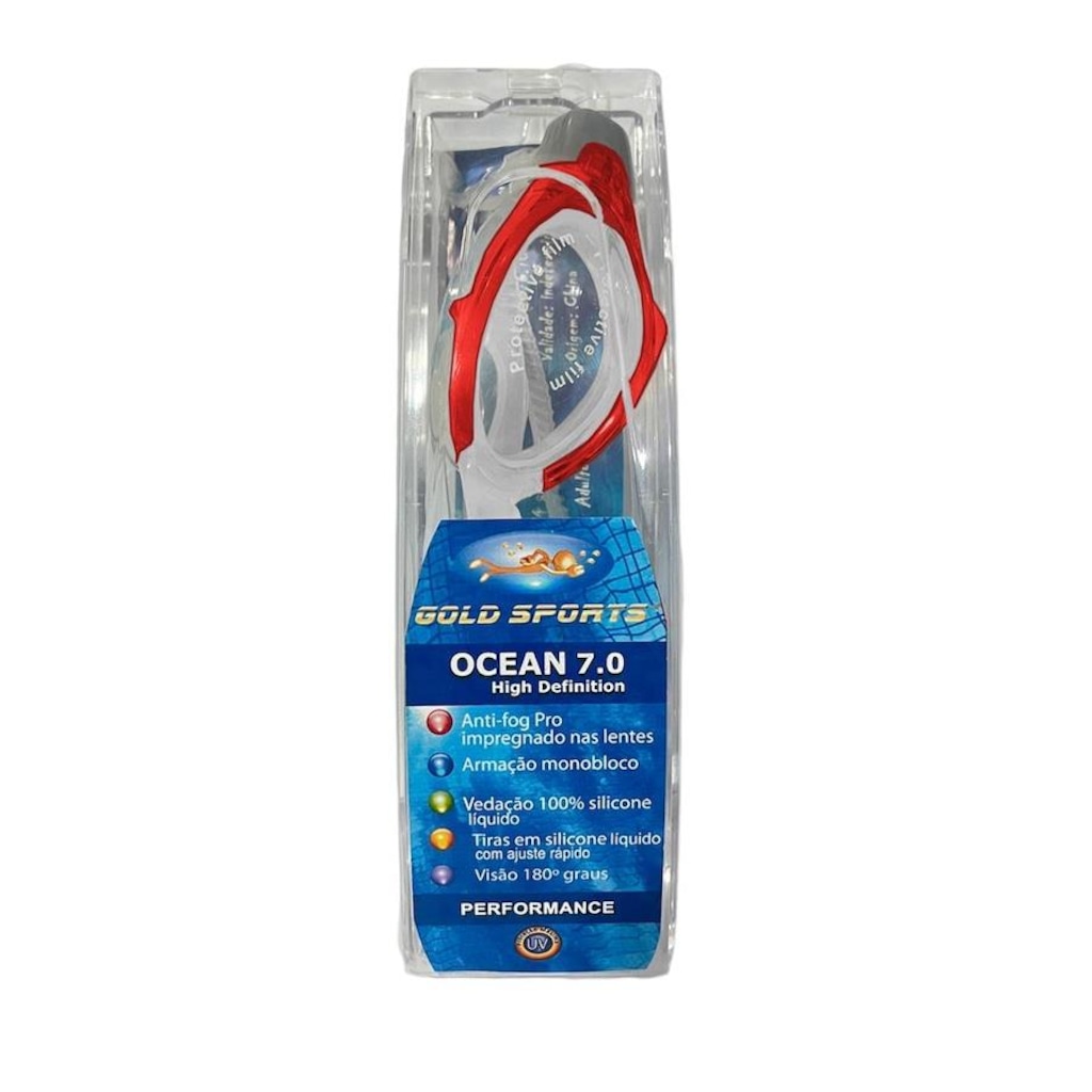 Imagem 3 do produto Óculos de Natação Gold Sports Ocean Performance 7.0 High Definition - Adulto