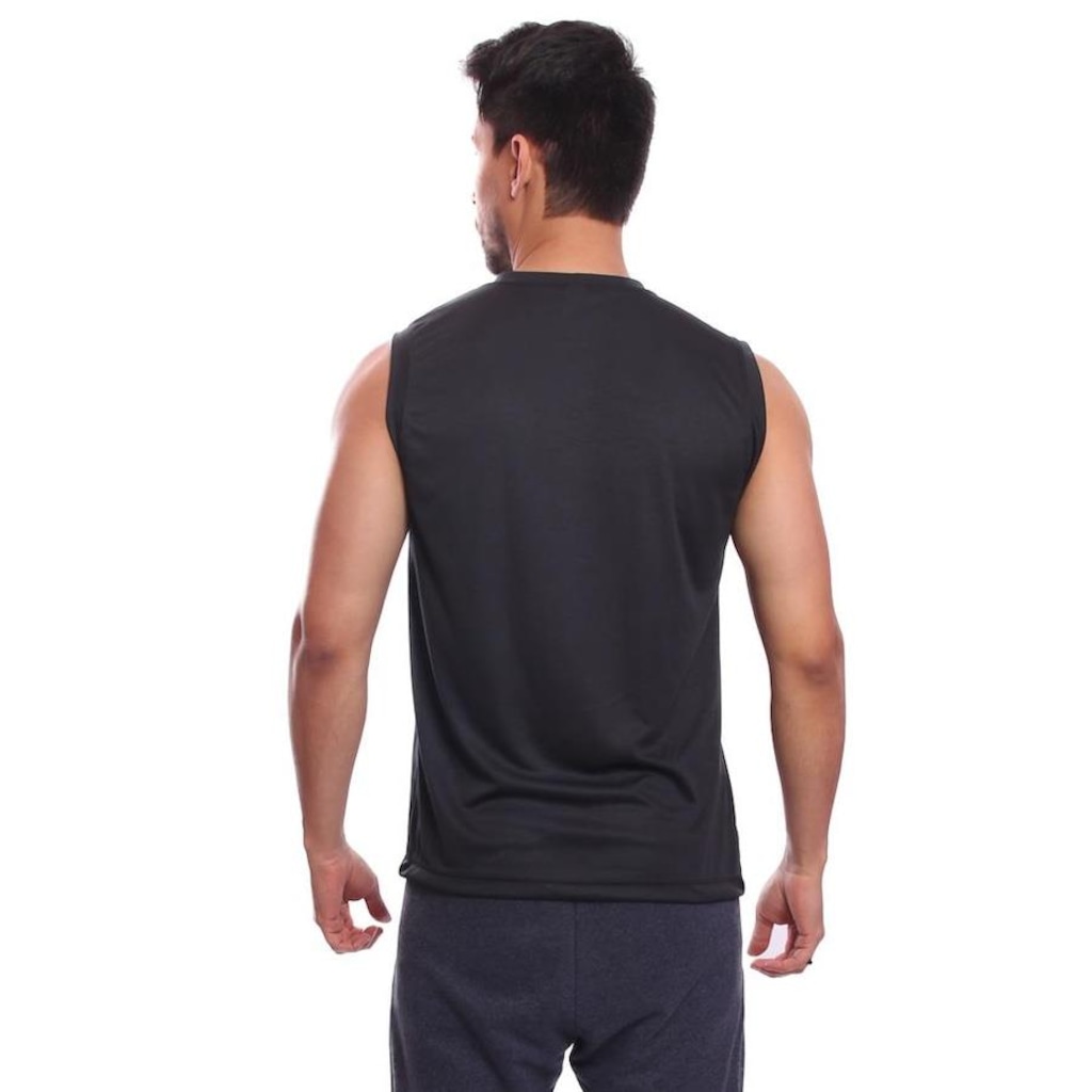 Imagem 3 do produto Kit Camisetas Regata Dellas Fit Dry Lisa Básica Treino - Masculina - 10 unidades